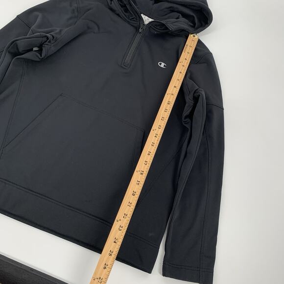 Champion Elite Performance Quarter Zip Hoodie Jacket Size Medium Mens Black M - Picture 6 of 6